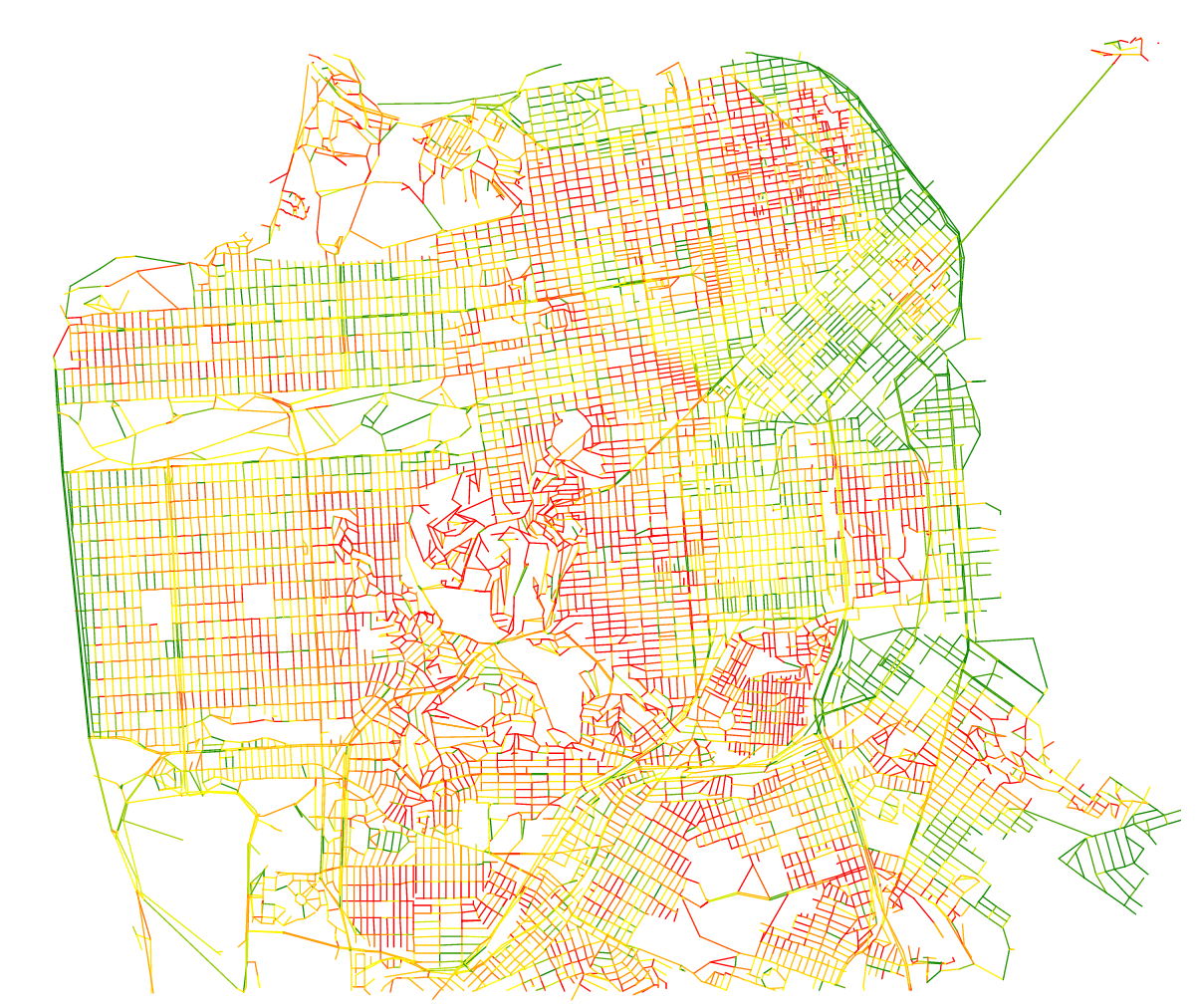 Segments of streets