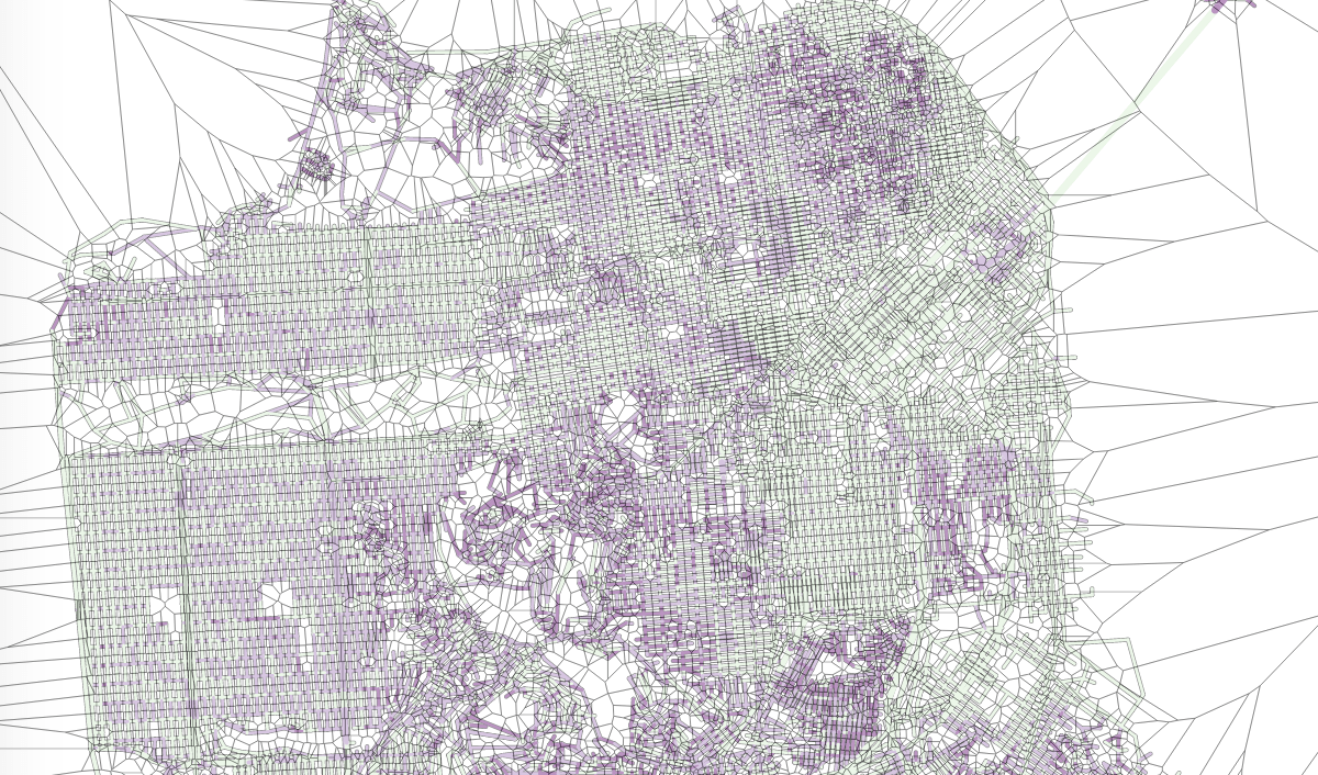 Showing the voronoi layer on top of the map